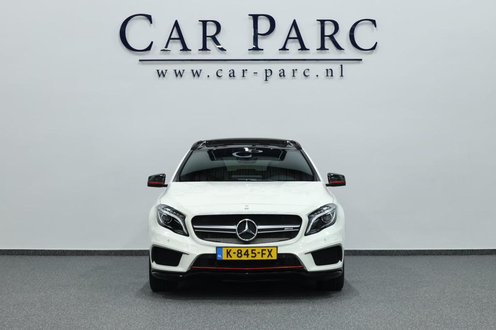 Mercedes-Benz GLA-klasse AMG 45 4MATIC Edition 1 LED/PANO/CA, Auto's, Mercedes-Benz, Gebruikt, Euro 6, 4 cilinders, Wit