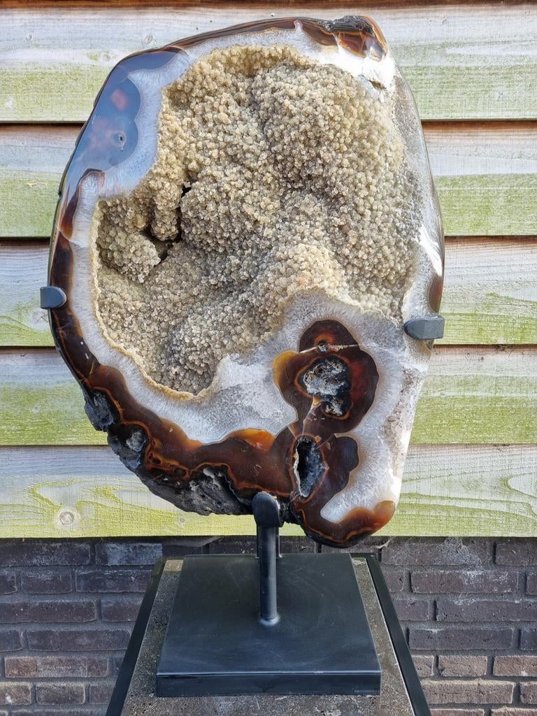 Museumstuk! grote prasioliet / amethist. DIT WEEKEND GEOPEND, Verzamelen, Ophalen, Mineraal