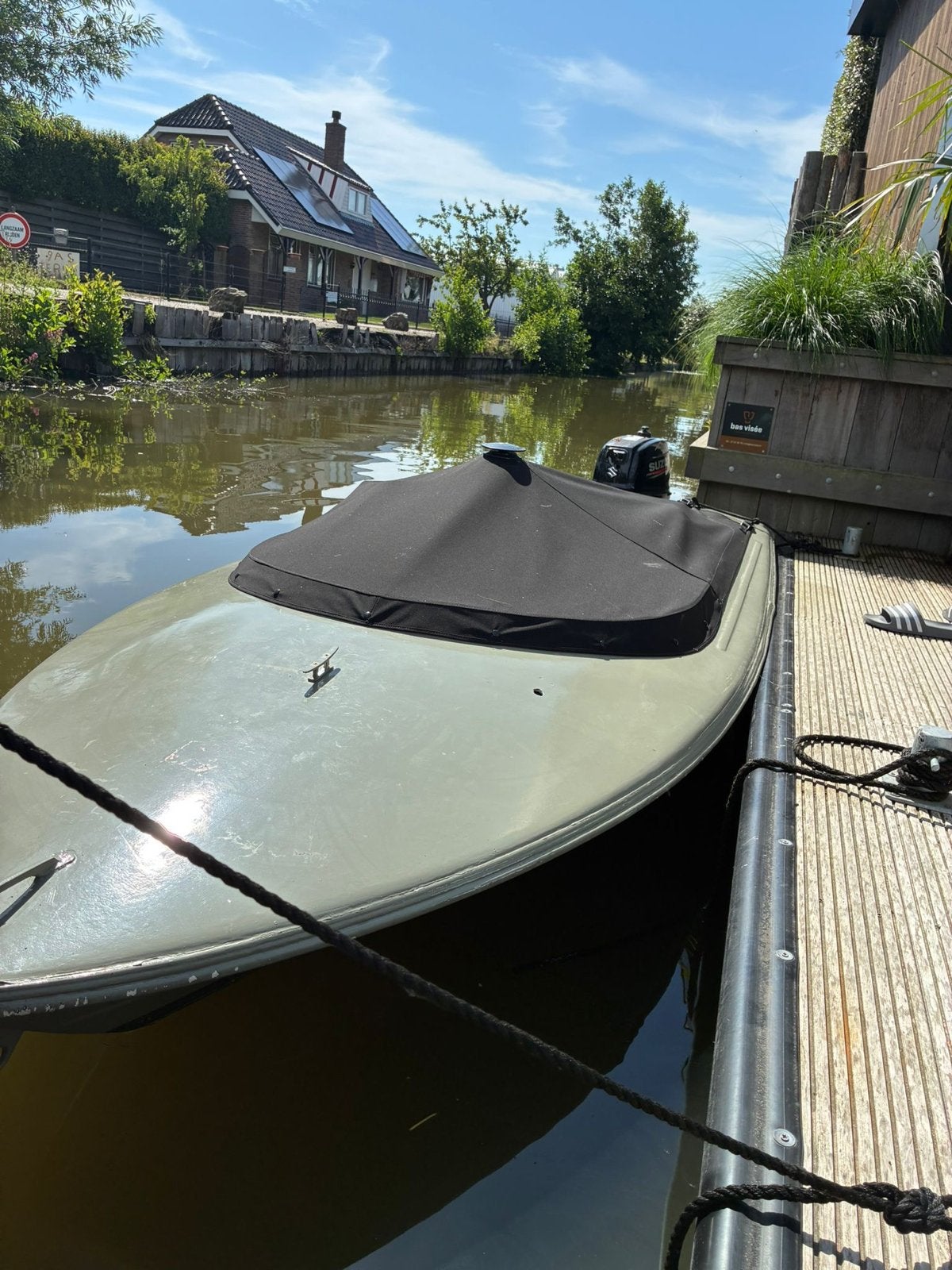 Suzuki buitenboordmotor met spitfire boot, Watersport en Boten, Overige merken, Gebruikt, Afdekzeil, Buitenboordmotor