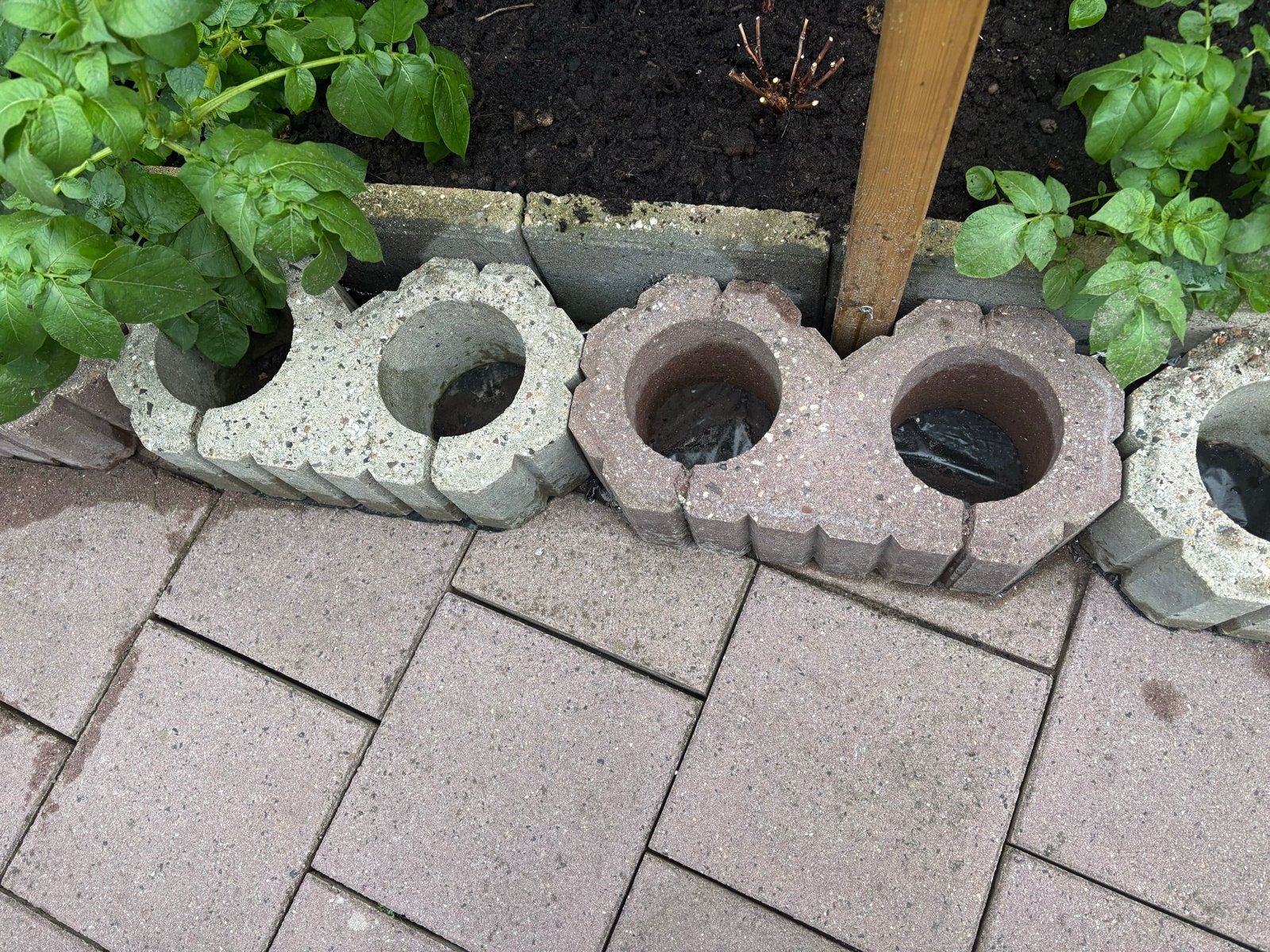 Betonnen borderblokken voor tuin of terras, Tuin en Terras, Ophalen, Gebruikt, 100 tot 200 cm, Border