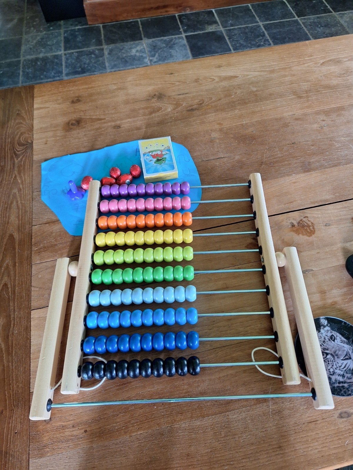 Houten telraam, Kinderen en Baby's, Speelgoed | Educatief en Creatief, Ophalen of Verzenden, Zo goed als nieuw, Rekenen