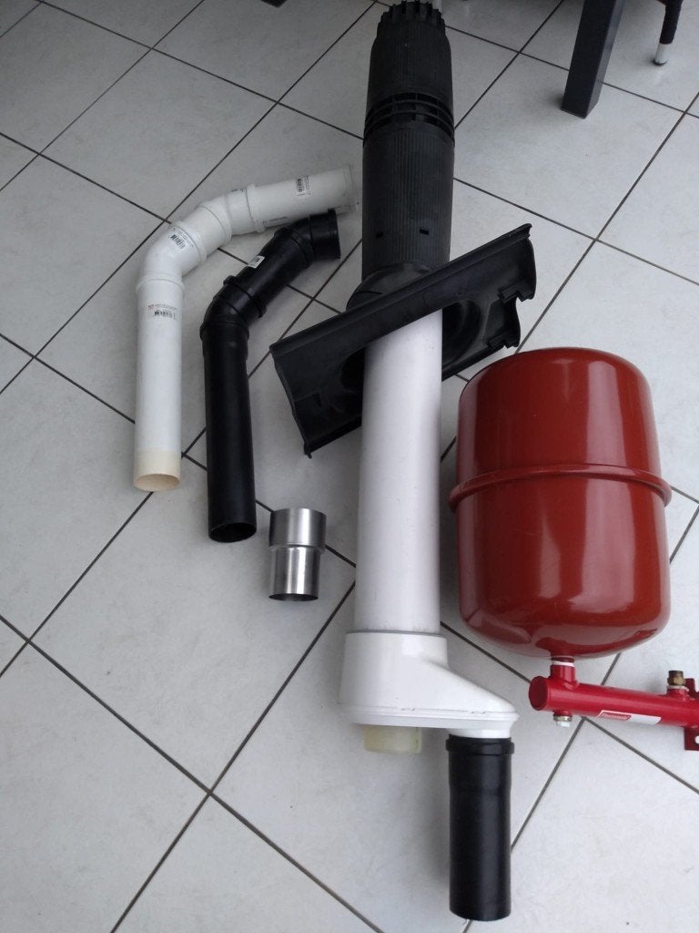 Te koop rookgasafvoer cv ketel., Ophalen, Afvoer, Pvc, Zo goed als nieuw
