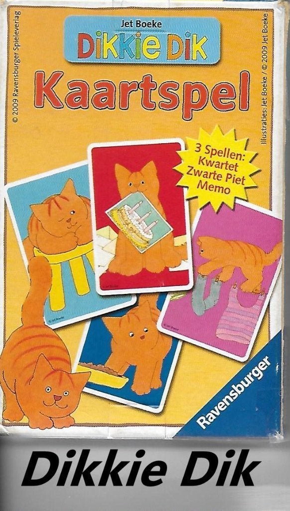 Kw03 Het Ravensburger Dikkie Dik kwartet spel, Verzamelen, Speelkaarten, Jokers en Kwartetten, Ophalen of Verzenden, Zo goed als nieuw