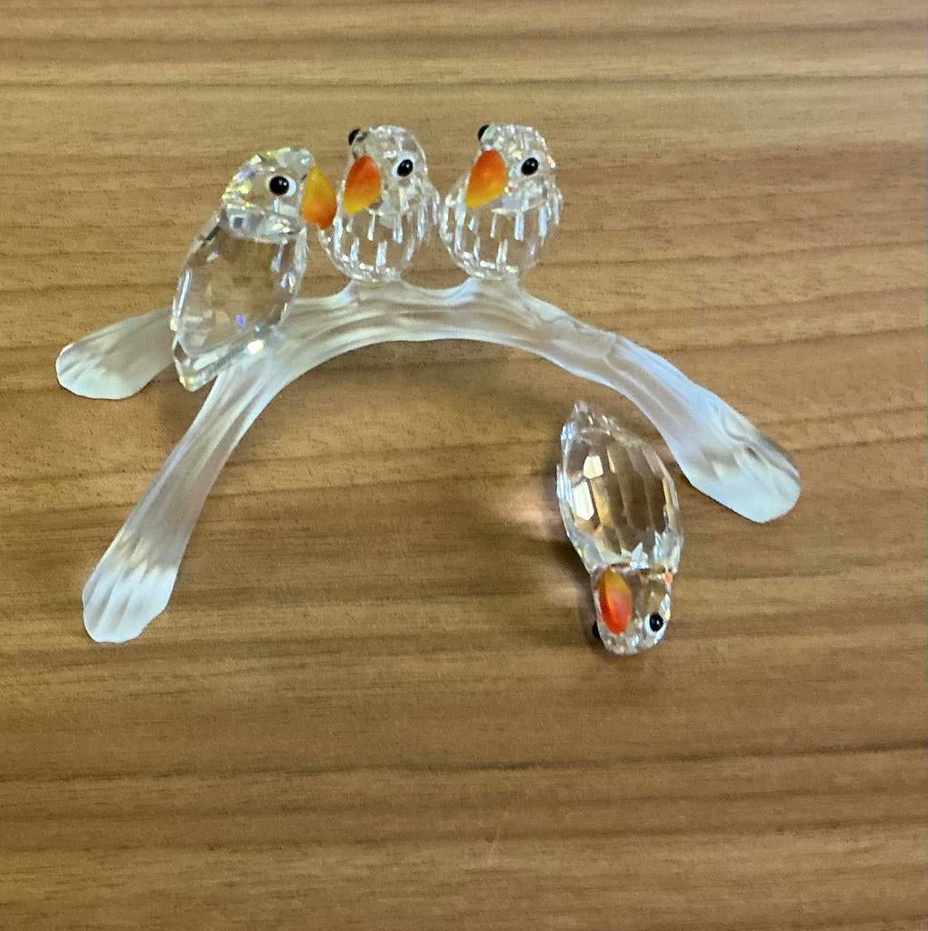 Swarovski kristallen beeldjes: vogels, vlinder, schildpad, Ophalen of Verzenden, Zo goed als nieuw, Figuurtje