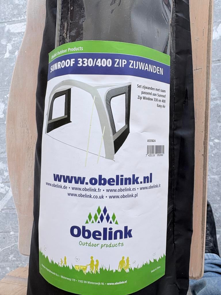 Zijwanden Obelink sunroof 330/400 zip en easy air, Caravans en Kamperen, Ophalen of Verzenden, Nieuw