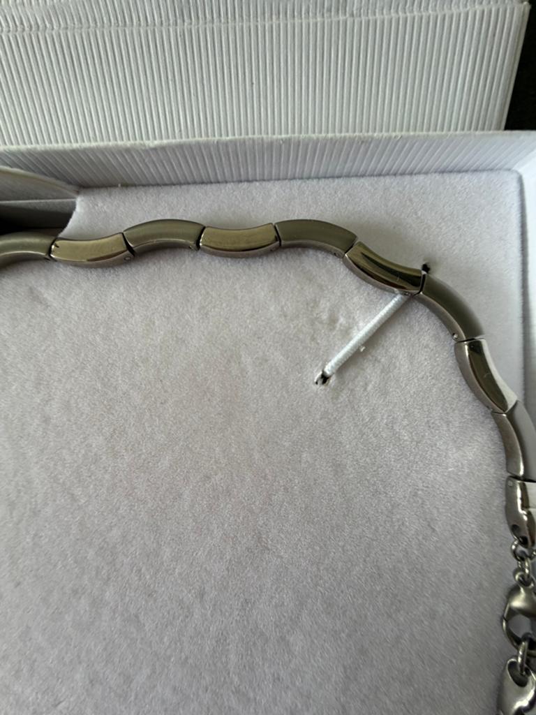 Boccia  Titanium Halsketting, Sieraden, Tassen en Uiterlijk, Kettingen, Ophalen of Verzenden, Nieuw, Zilver, Zilver