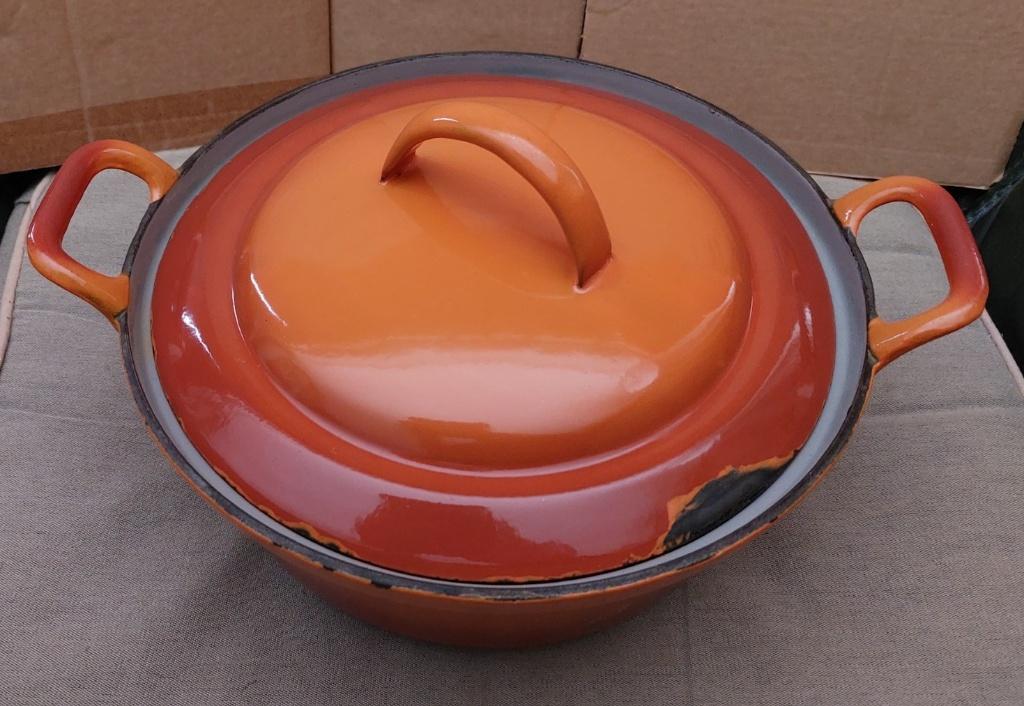 gietijzeren braadpan 24 cm, Ophalen, Gebruikt, Gietijzer, Koekenpan of Braadpan
