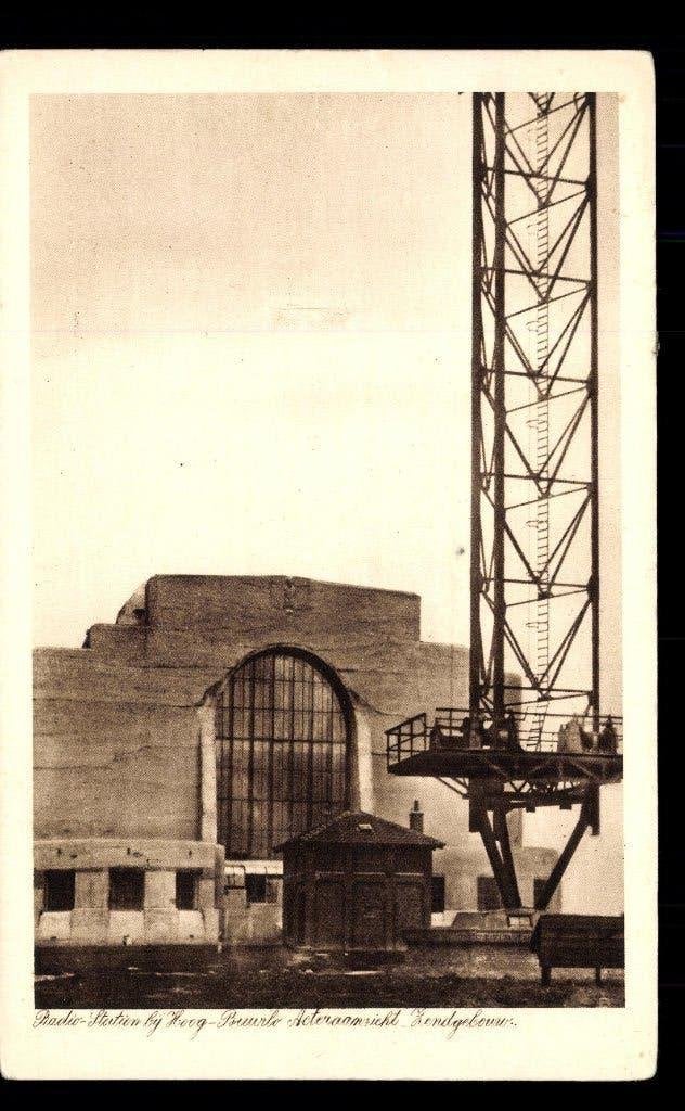 Radio Kootwijk (Gld.), Radiostation met Zendmast, ca. 1924, Verzenden, 1920 tot 1940, Ongelopen, Gelderland