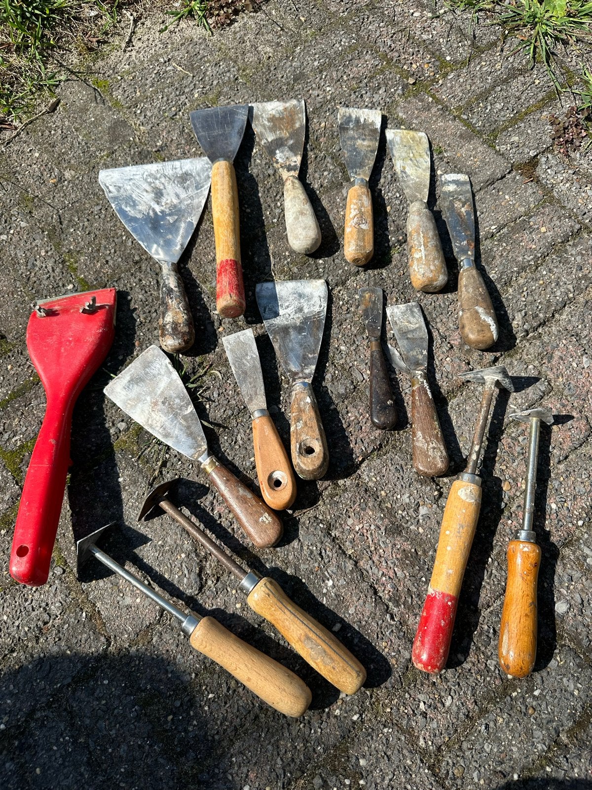 Diverse plamuurmessen en schrapers, Ophalen of Verzenden, Gebruikt, Overige typen, Overige merken