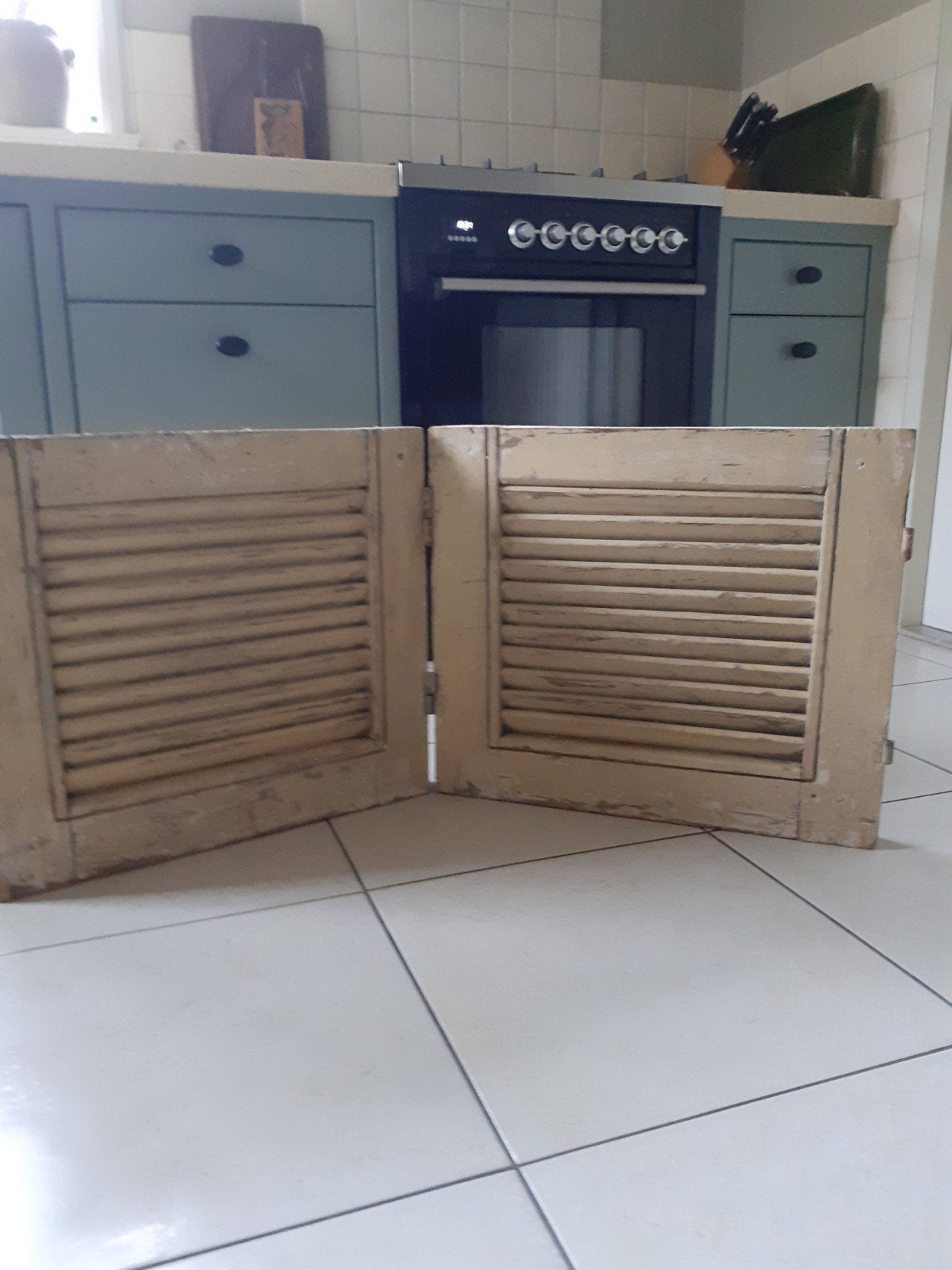 Franse luikjes brocante, Ophalen