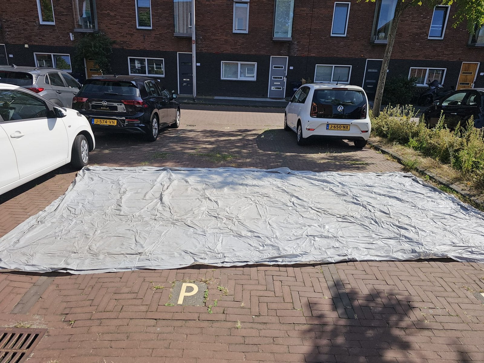 PVC Grondzeil 400x250 cm met opblaasbare rand, Ophalen of Verzenden, Zo goed als nieuw