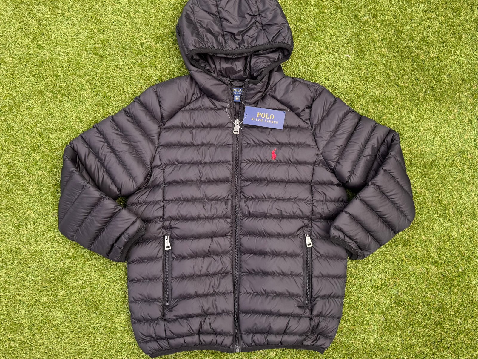 Polo Ralph Lauren Zwarte Tussenjas maat -14-16 / 164, Ophalen of Verzenden, Nieuw, Jongen, Jas