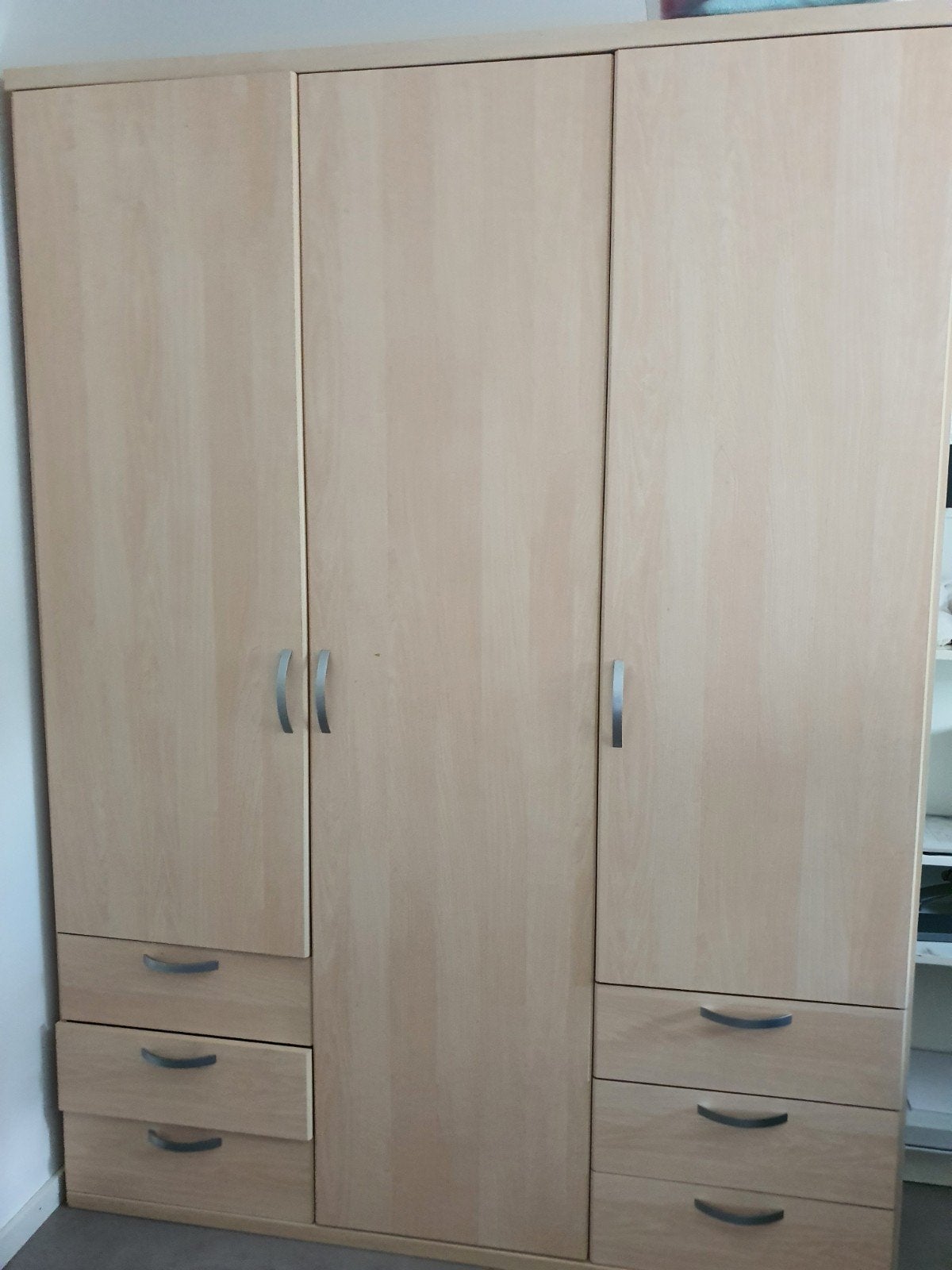 Licht houten kledingkast, Ophalen, Gebruikt, 50 tot 75 cm, 150 tot 200 cm
