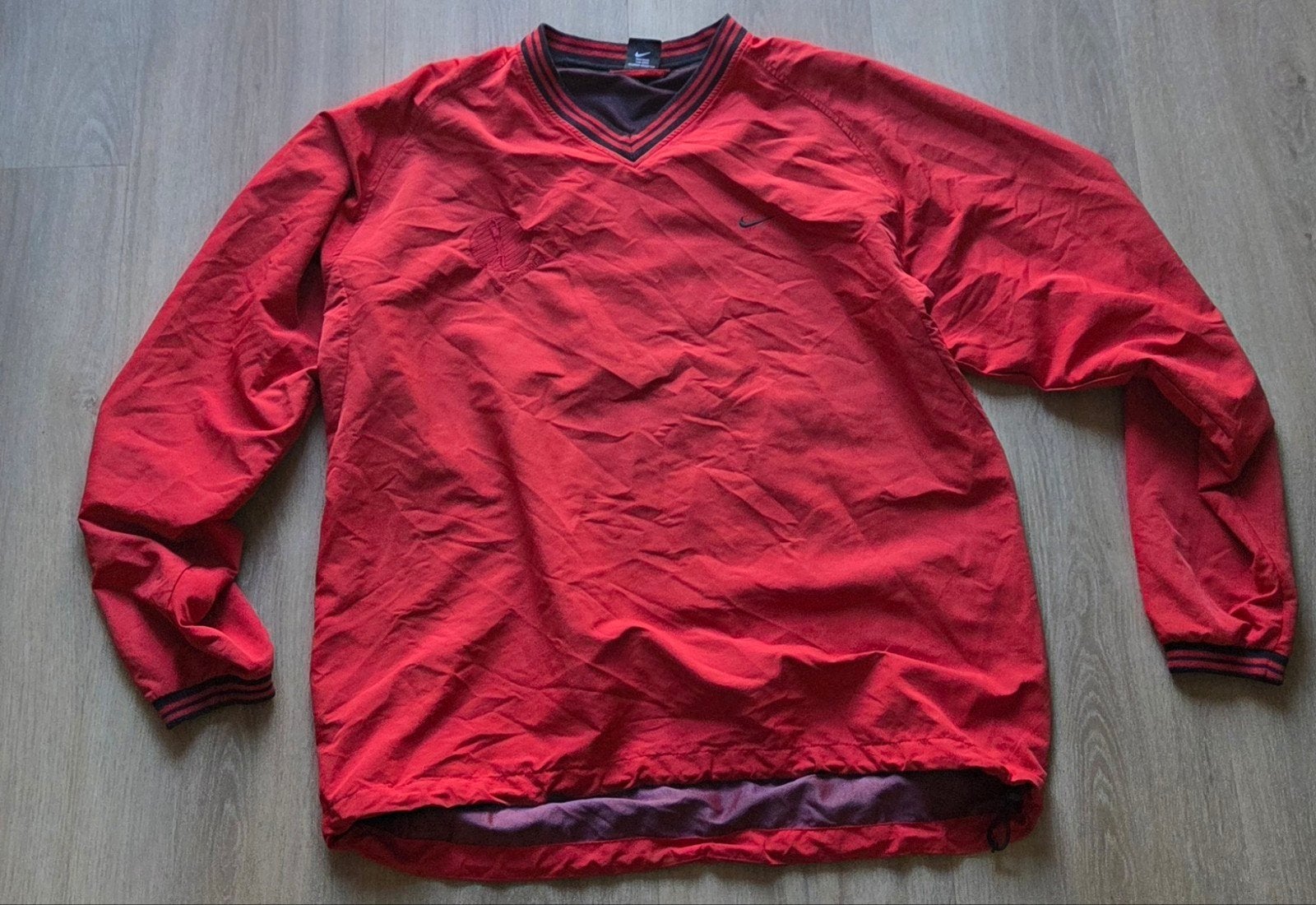 Nike Vintage Rood Windjack - Maat XL, Nike, Maat 56/58 (XL), Ophalen of Verzenden, Gedragen