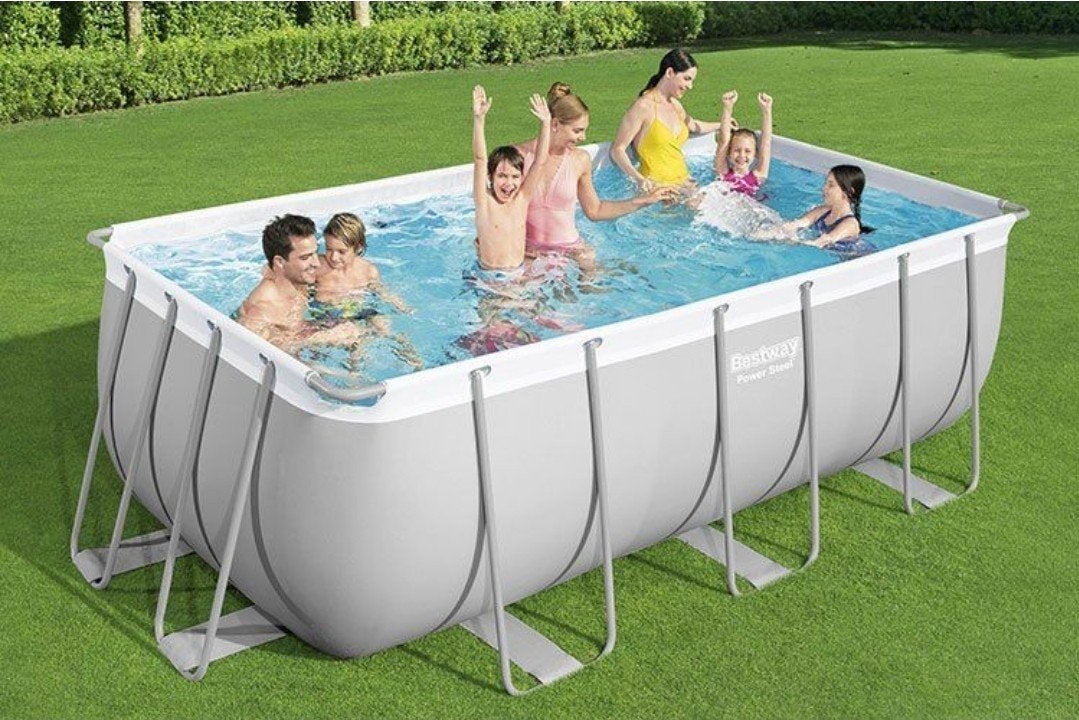 Bestway Power Steel - 412 x 201 x 122 cm - Set, Tuin en Terras, Zwembaden, 200 tot 300 cm, Nieuw, Rechthoekig, Ophalen