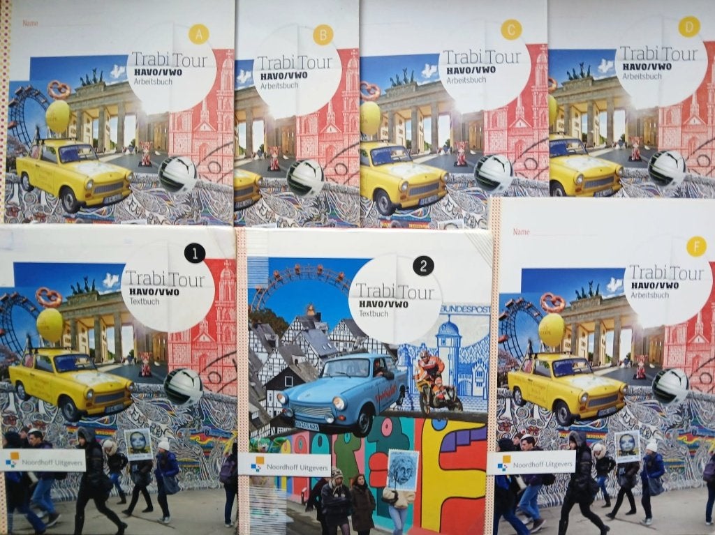 TRABITOUR 3e editie 1+2 HAVO/VWO DUITS Tekst +Werkboeken SET, Gelezen, Noordhoff Uitgevers, Overige niveaus, Verzenden