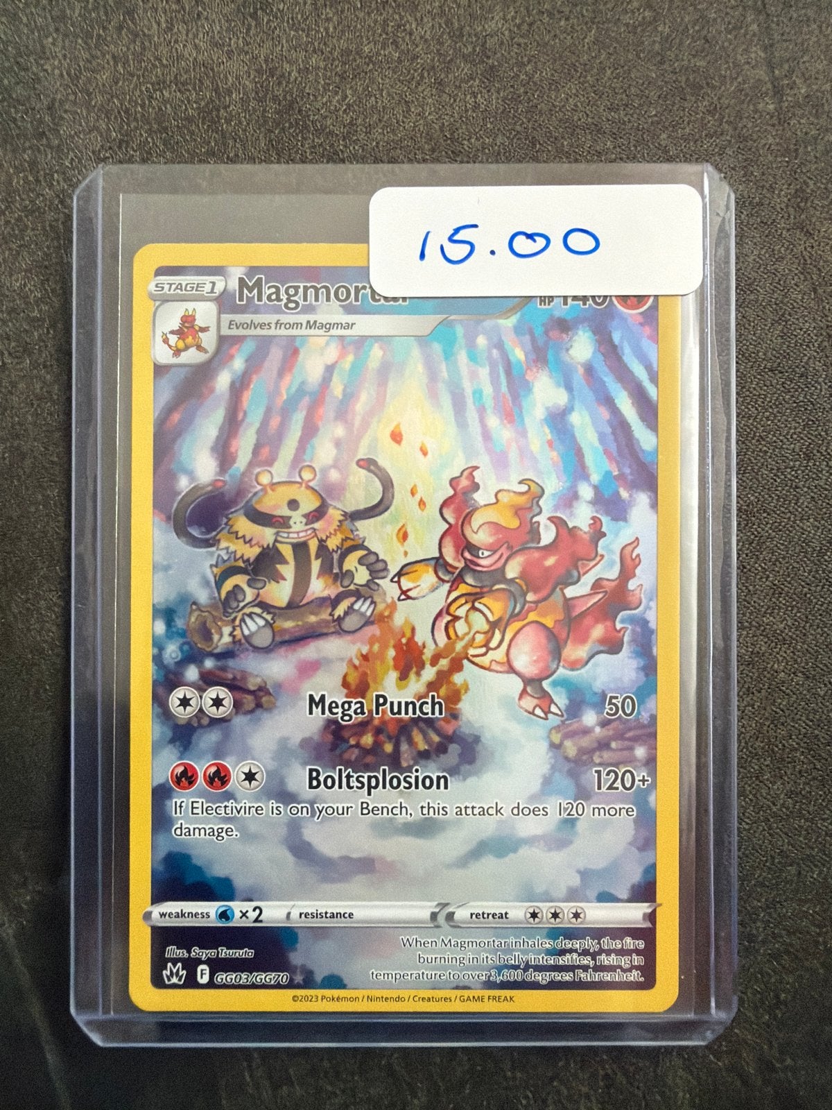 Magmortar & Electivire Pokémon kaart (GG63/GG70), Ophalen of Verzenden, Zo goed als nieuw, Losse kaart