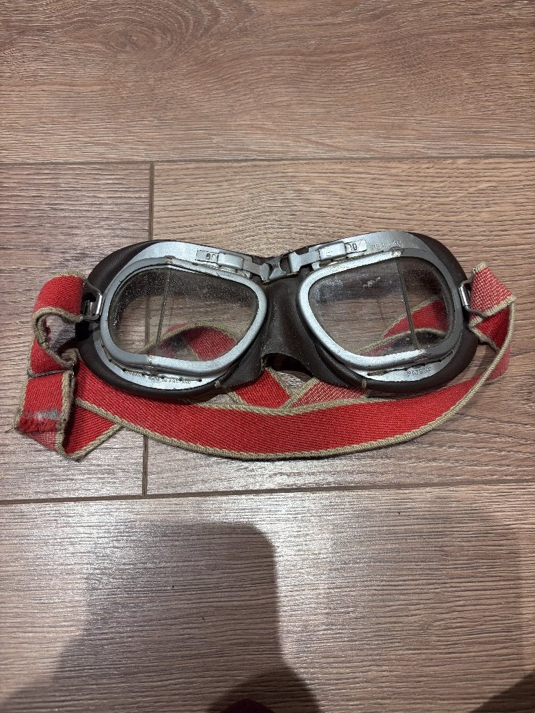 Vintage Engelse motorbril / pilotenbril | BS 4110, Ophalen of Verzenden, Landmacht, Engeland, Overige typen