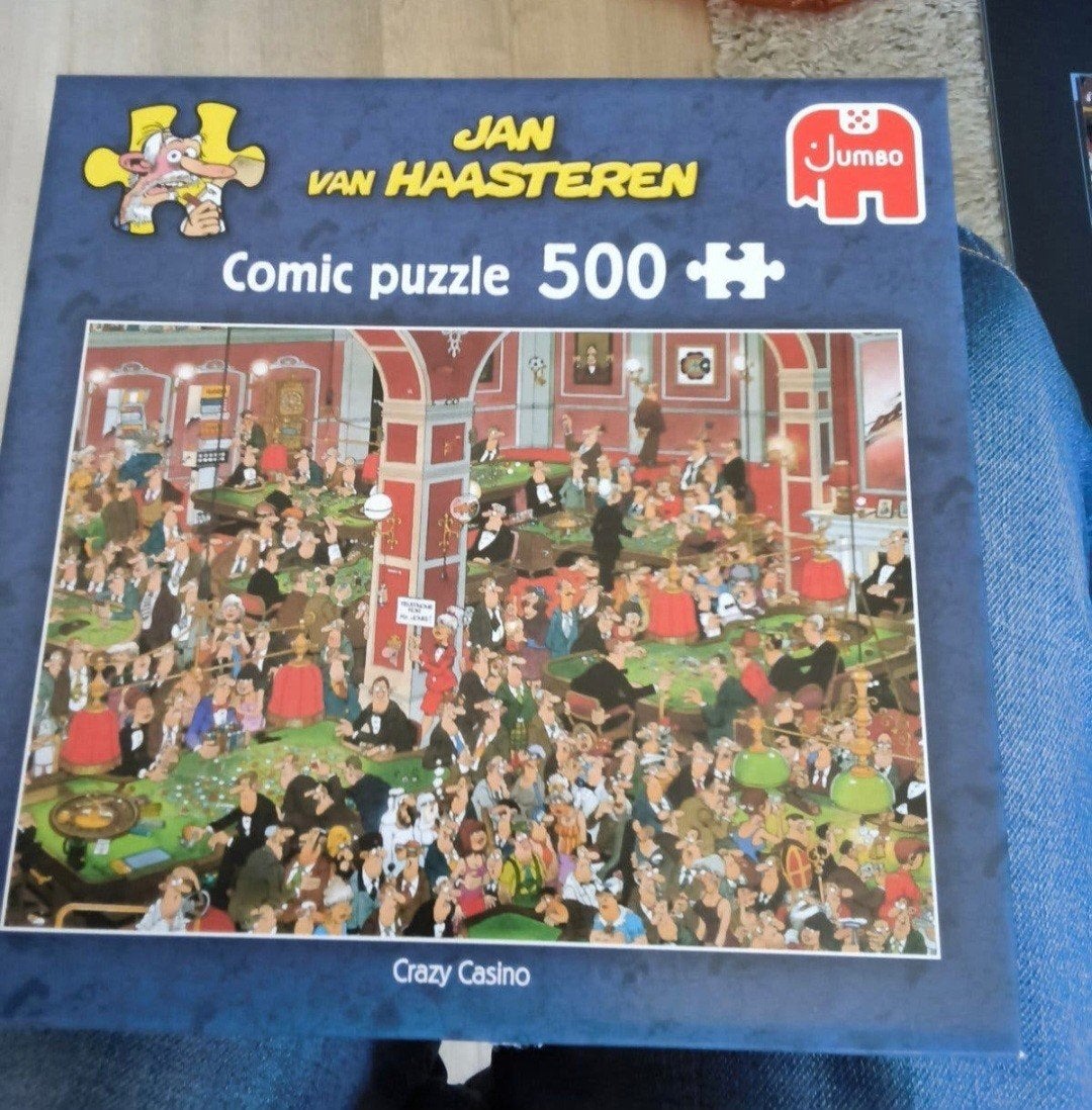 Jan van haasteren crazy casino 500 stukjes, Ophalen of Verzenden, 500 t/m 1500 stukjes, Zo goed als nieuw, Legpuzzel
