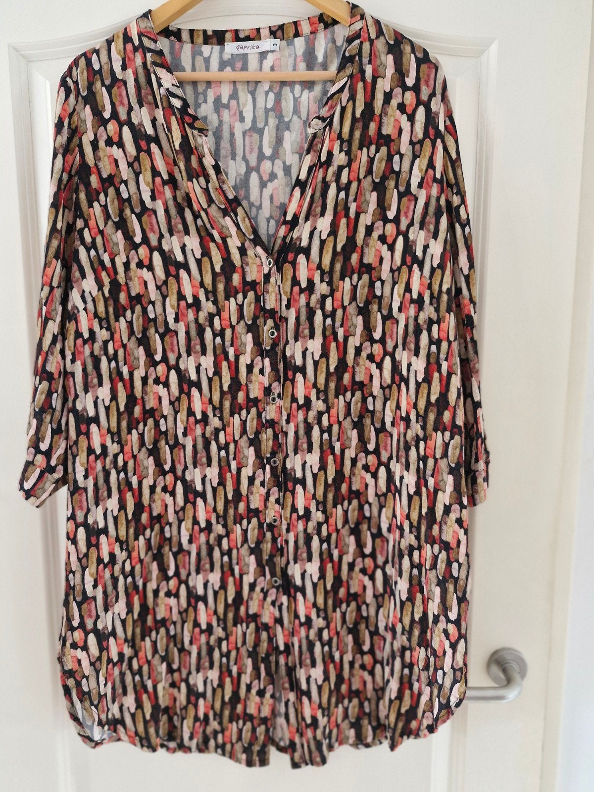 Paprika Tuniek/Blouse met Abstracte Print - Maat 3, Overige kleuren, Maat 42/44 (L), Ophalen of Verzenden, Zo goed als nieuw