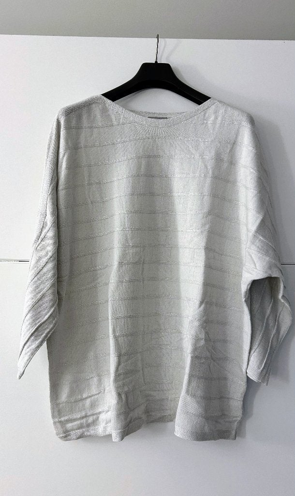 Canda grijze trui met zilverdraad, Maat 46/48 (XL) of groter, Ophalen of Verzenden, Zo goed als nieuw, Grijs