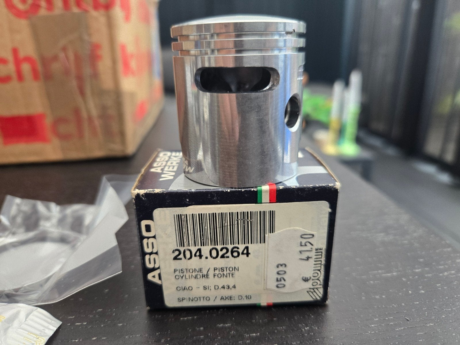 ASSO Werke Zuiger voor Piaggio Ciao/Si - 43.4mm Racing, Ophalen of Verzenden