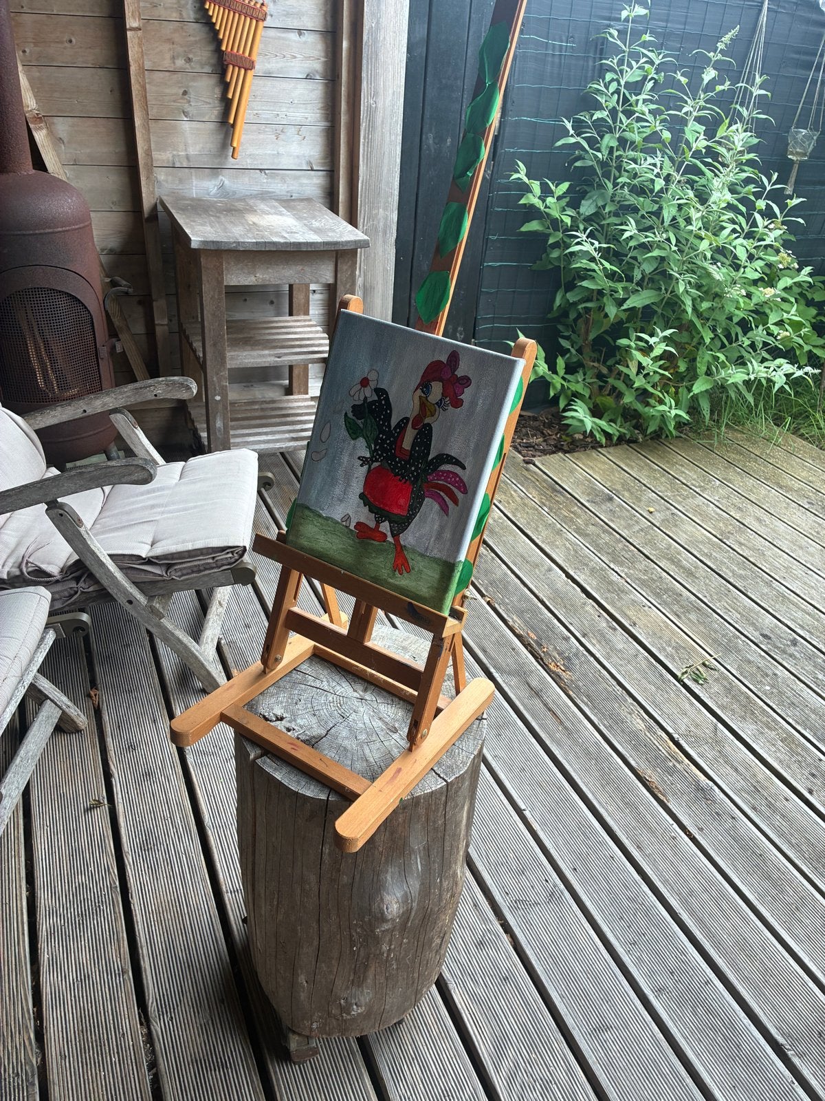 Houten schildersezel, Hobby en Vrije tijd, Schilderen, Ophalen, Gebruikt, Ezel
