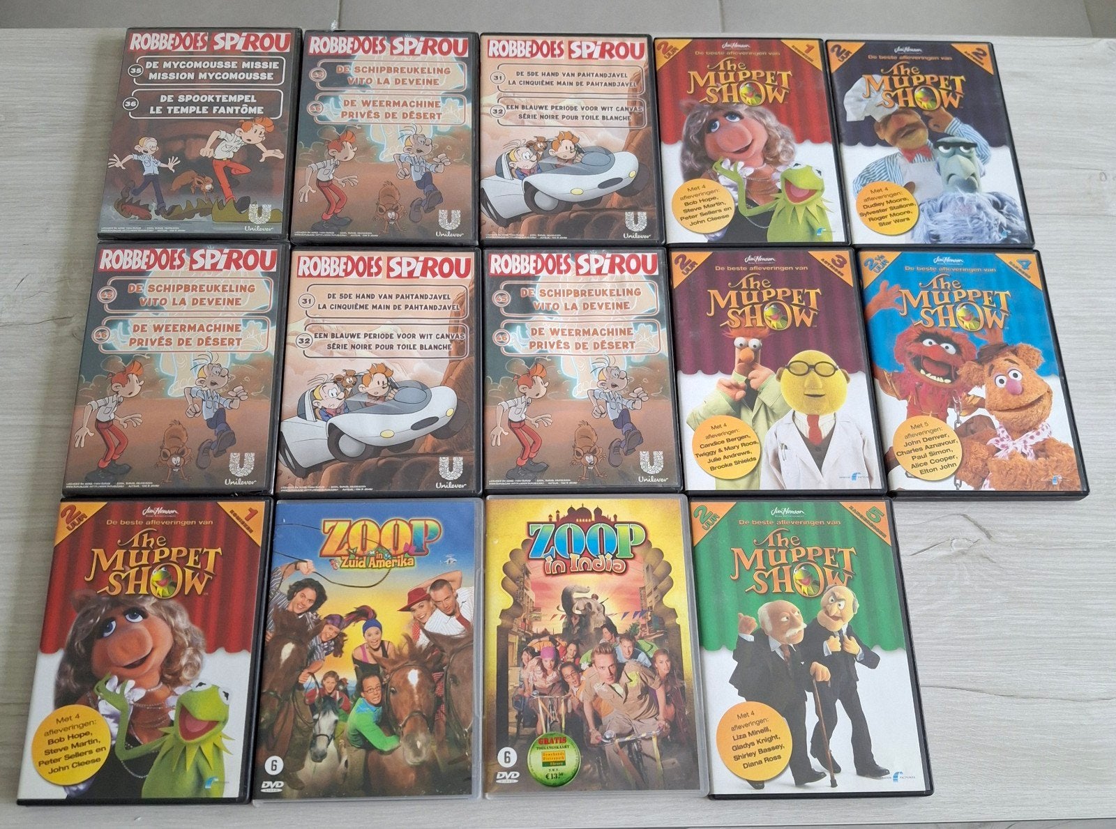 Dvd collectie robbedoes & kwabbernoot + de Muppet show, Cd's en Dvd's, Alle leeftijden, Ophalen of Verzenden, Zo goed als nieuw