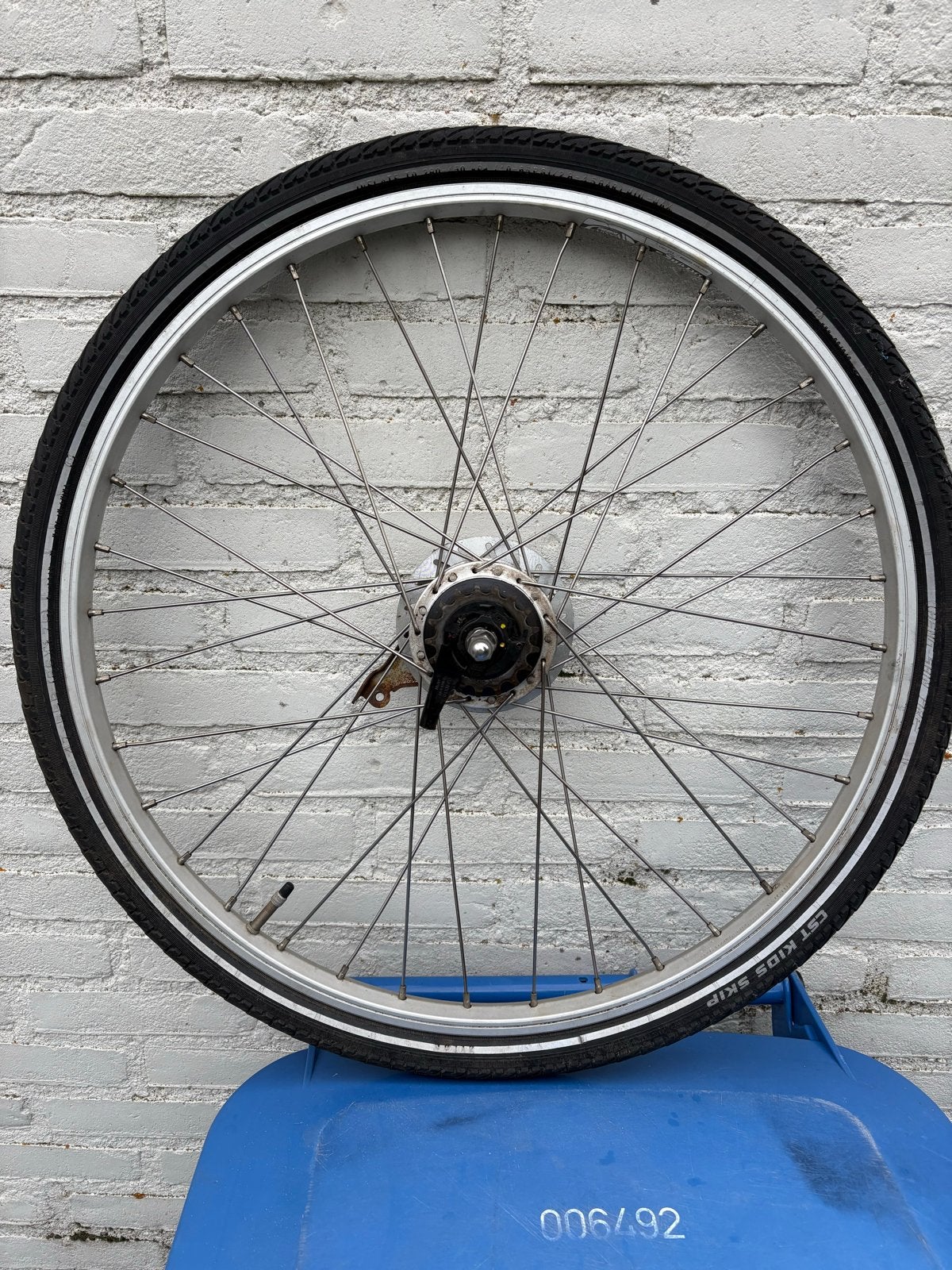 26 inch achterwiel 7 naafversnellingen met band, Ophalen, Gebruikt, Wiel, Aluminium