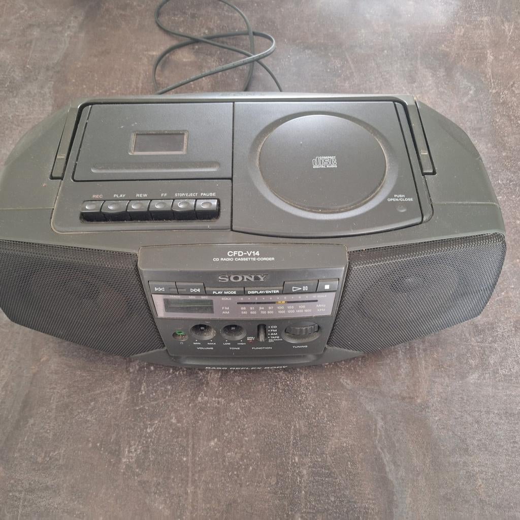 Sony CFD-V14 CD Radio Cassette-Corder, Ophalen of Verzenden, Cassettedeck, Sony