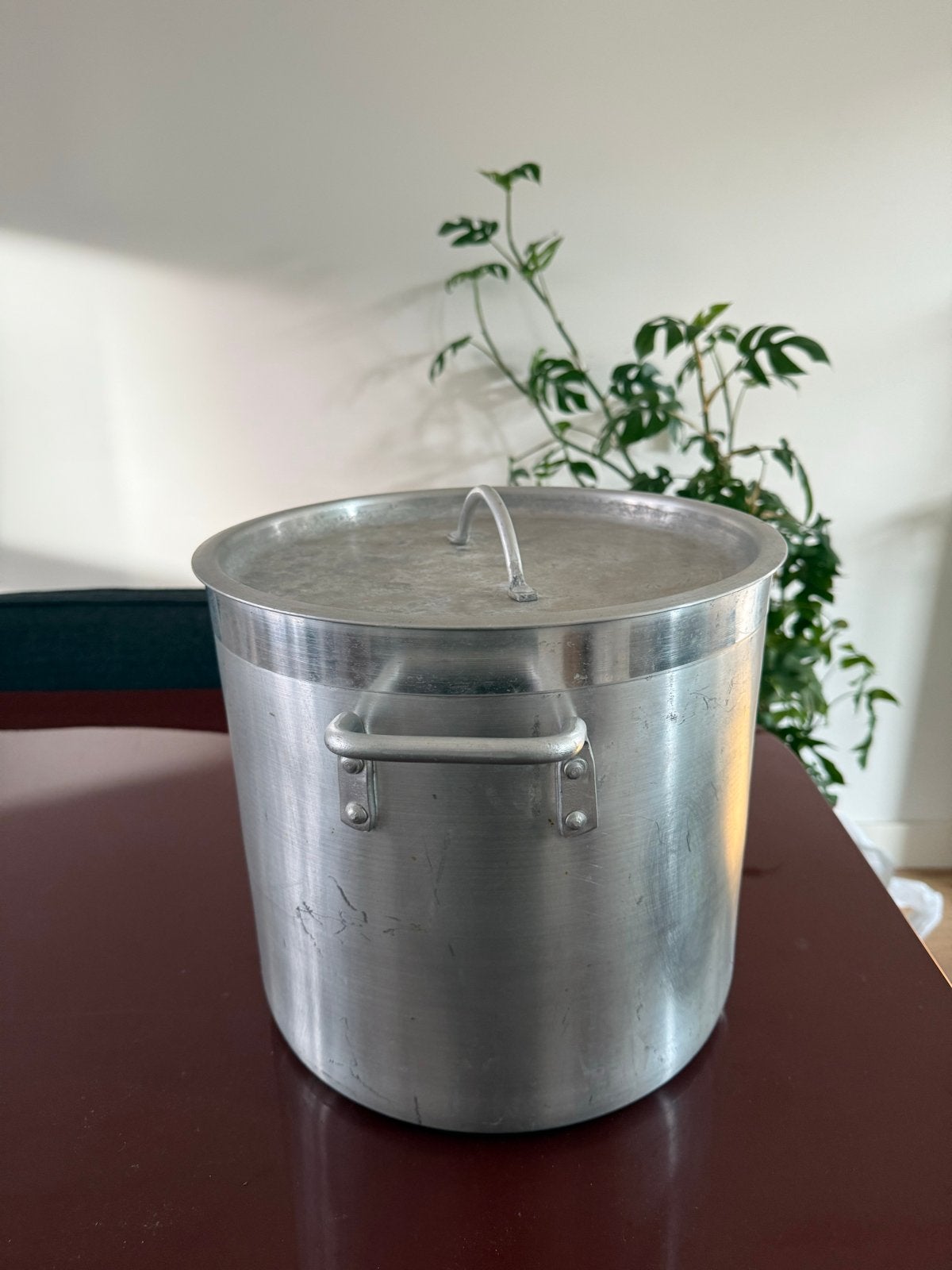 Grote 50L aluminium kookpan met deksel, Ophalen of Verzenden, Gebruikt, Aluminium