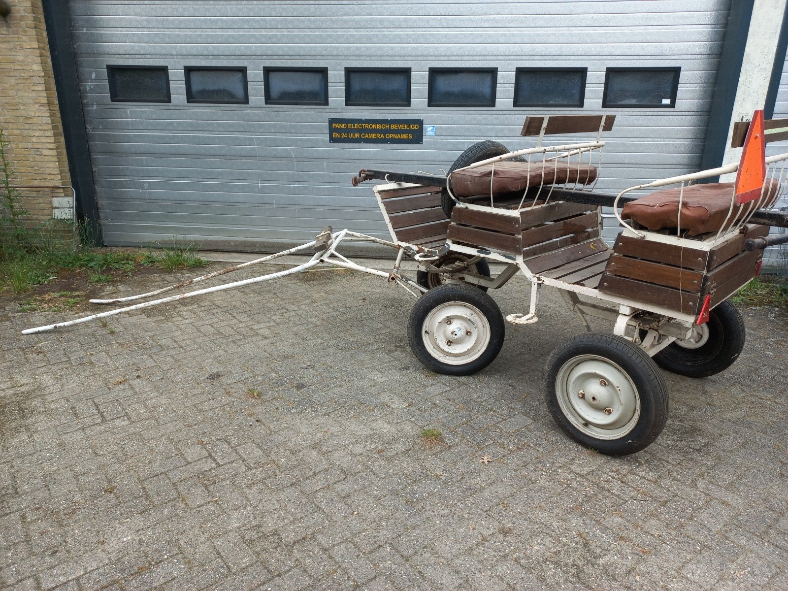 Leuke recreatie menwagen., Dieren en Toebehoren, Rijtuigen en Koetsen, Zo goed als nieuw, Marathonwagen, Paard of Pony