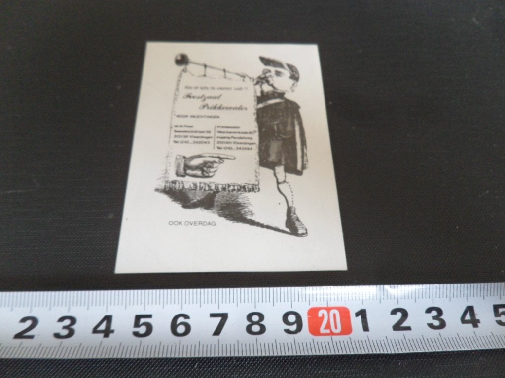 sticker vlaardingen feestzaal prikkewater mm poot, Ophalen, Zo goed als nieuw