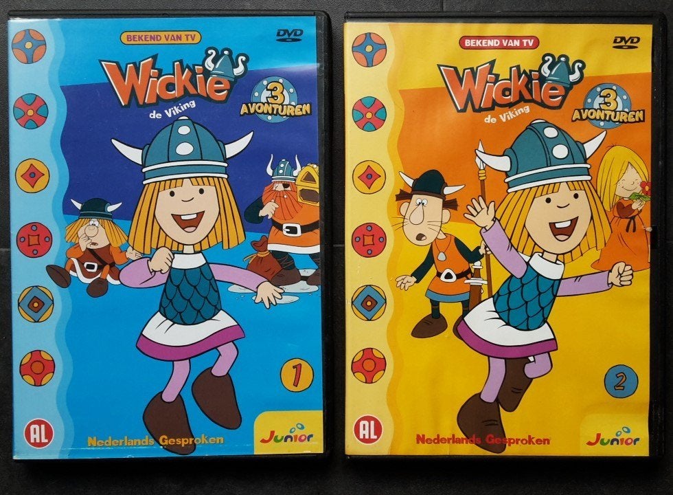 DVD Set - Wickie de Viking - Deel 1 & 2 - Kindernet, Cd's en Dvd's, Dvd's | Kinderen en Jeugd, Animatie, Alle leeftijden, Tv-serie