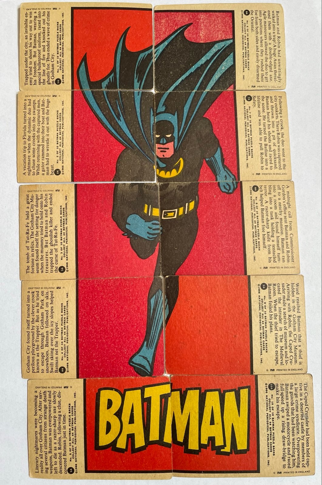 Batman en Robin red bat kaarten 1966, Ophalen of Verzenden, Superheld, Gebruikt, Overige typen