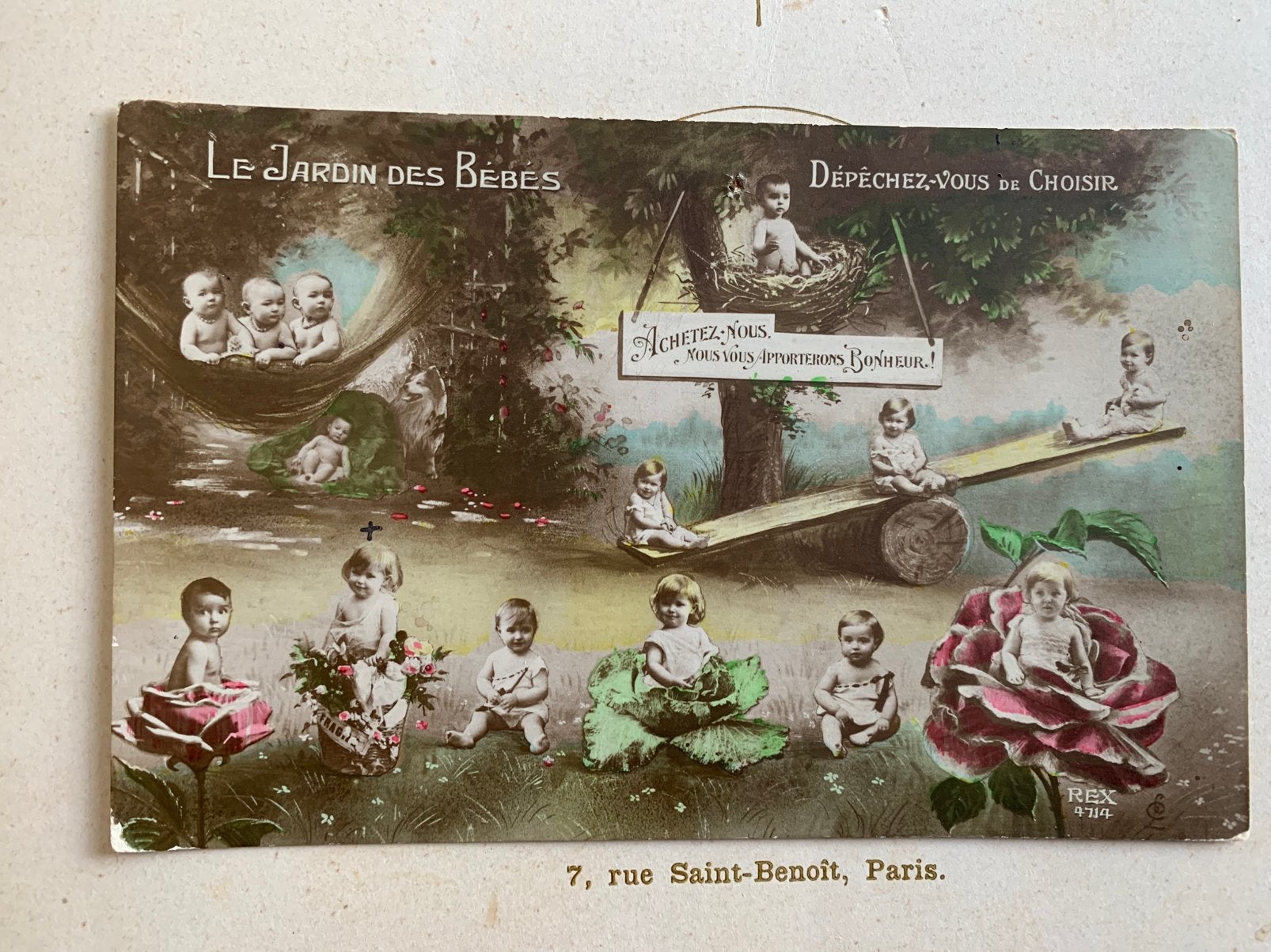 Le Jardin des Bébés (BA), Ophalen of Verzenden, Voor 1920, Gelopen, Kinderen
