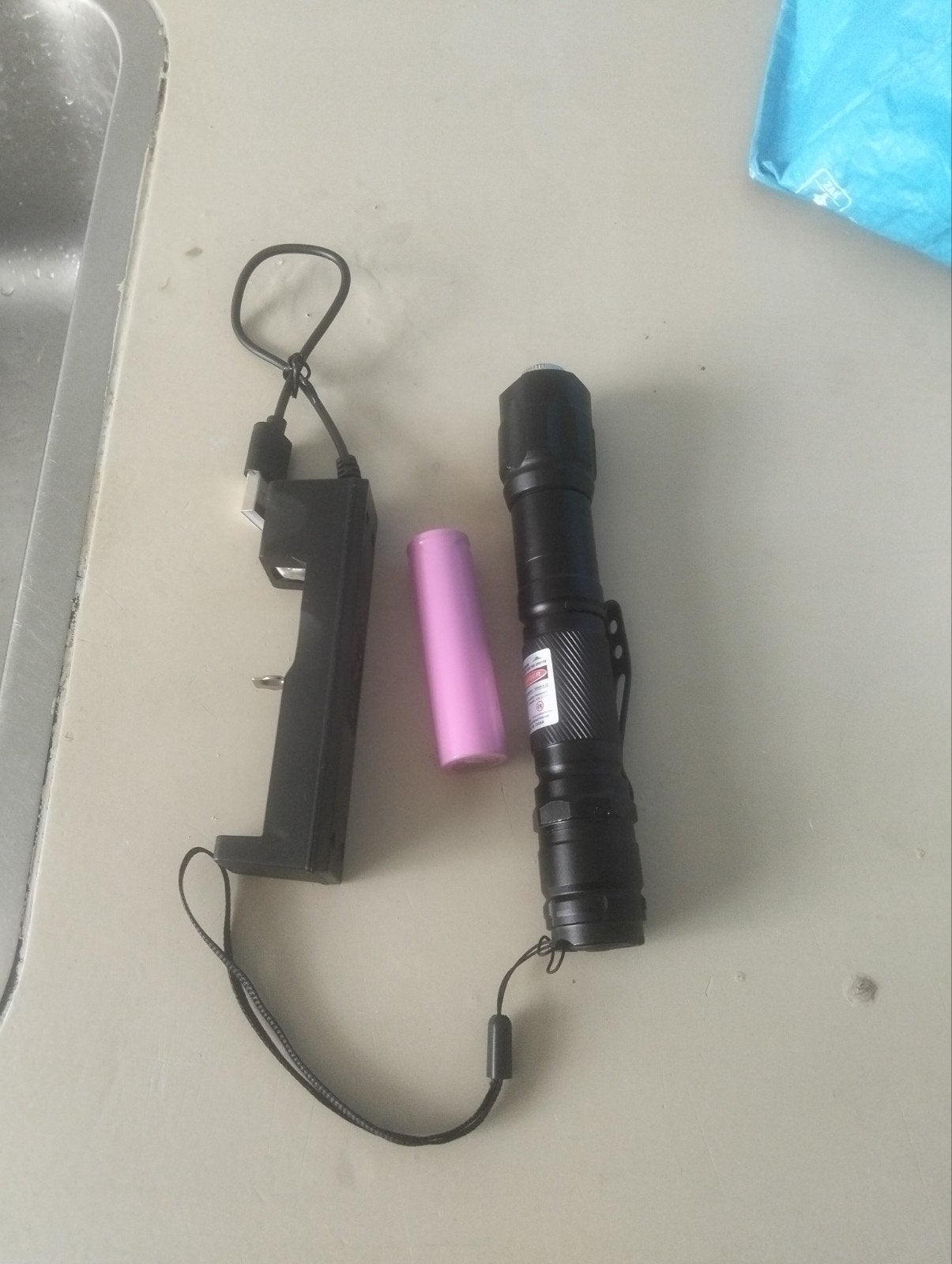 zaklamp, Ophalen, Batterij