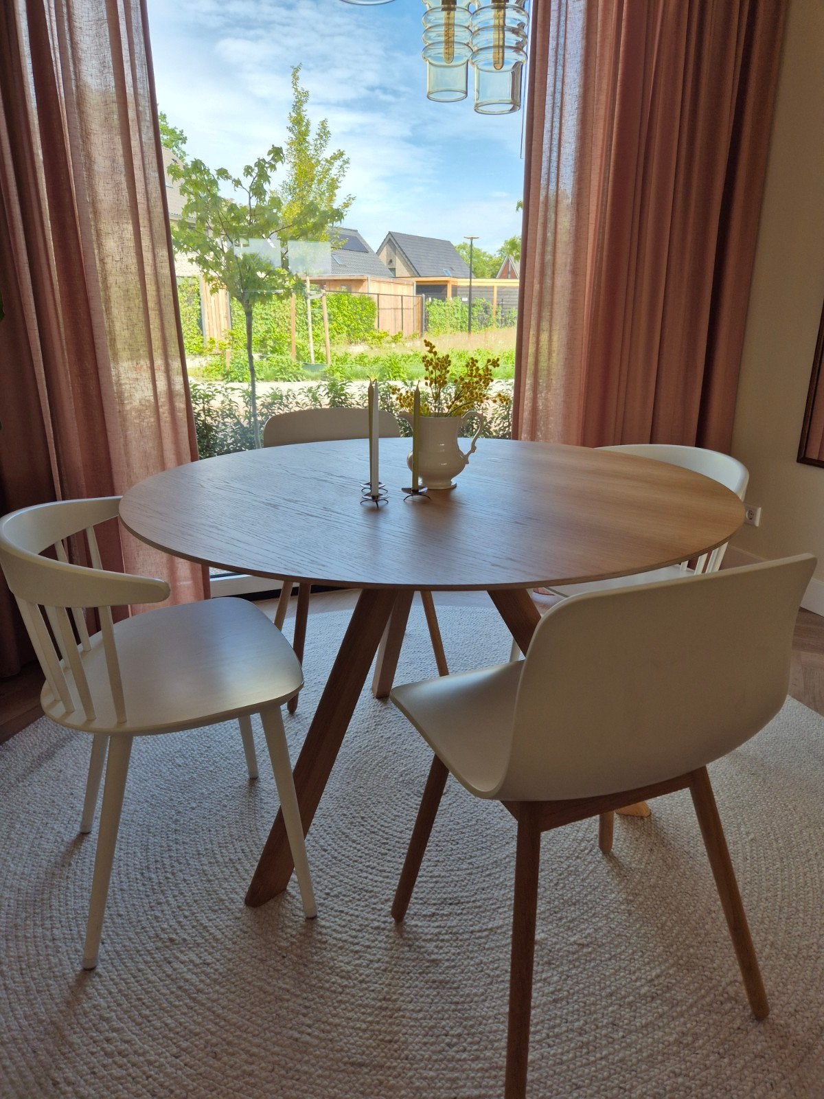 Eettafel HAY CPH 20 Ø120 cm eiken, Huis en Inrichting, Tafels | Eettafels, Ophalen, Zo goed als nieuw, Rechthoekig, 100 tot 150 cm
