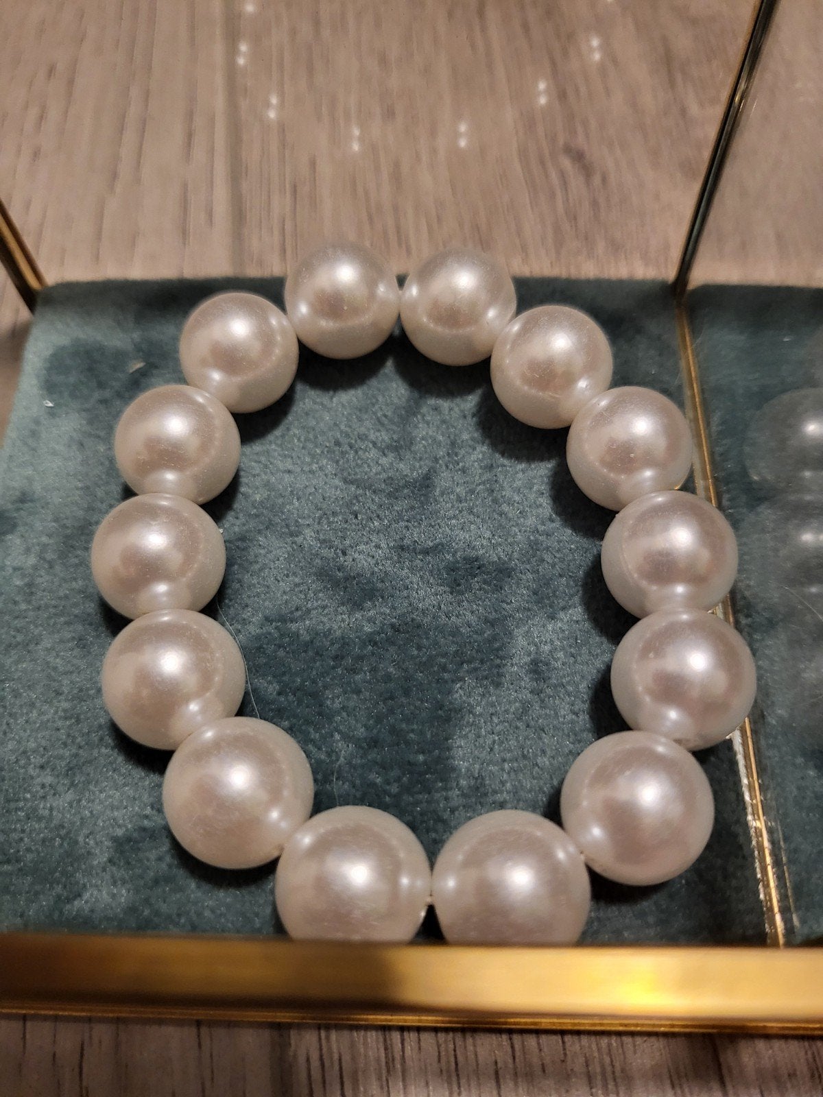 Elegante parelarmband met grote witte parels, Overige materialen, Wit, Ophalen of Verzenden, Zo goed als nieuw