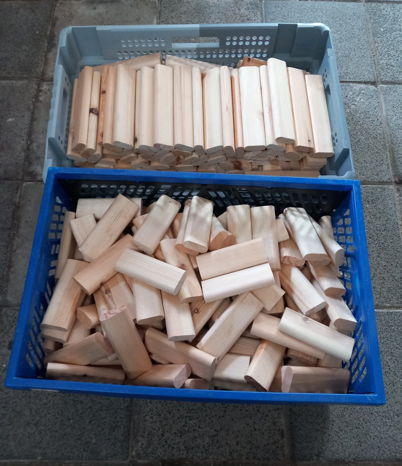 knutselhout,hobbyhout,ovale vuren latjes knutselhout,, Doe-het-zelf en Verbouw, Hout en Planken, Ophalen, 25 tot 50 mm, Zo goed als nieuw