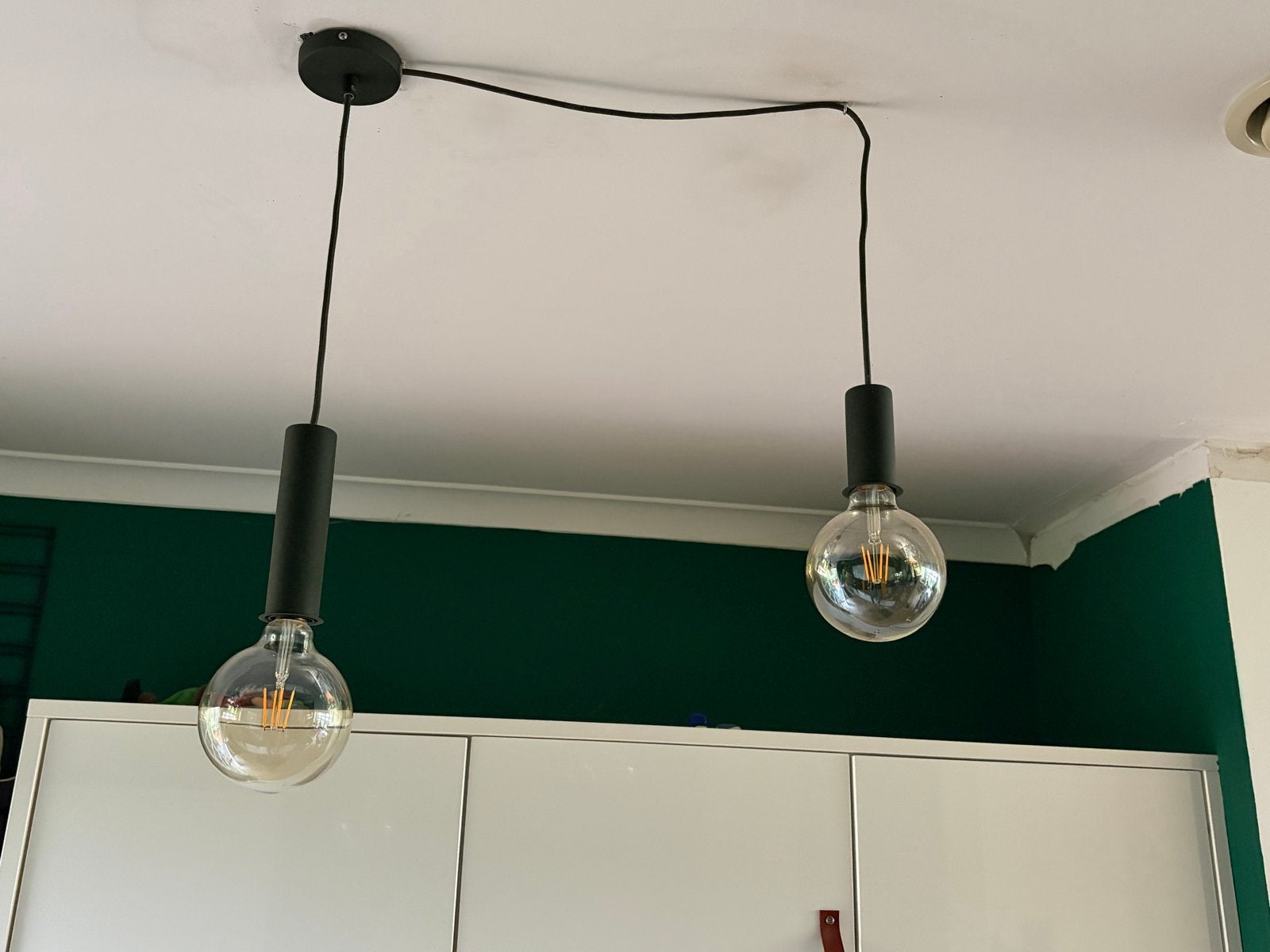 Ferm Living Groene Lamp Socket - 2 stuks (high en low), Ophalen, Gebruikt, Metaal, E27 (groot)