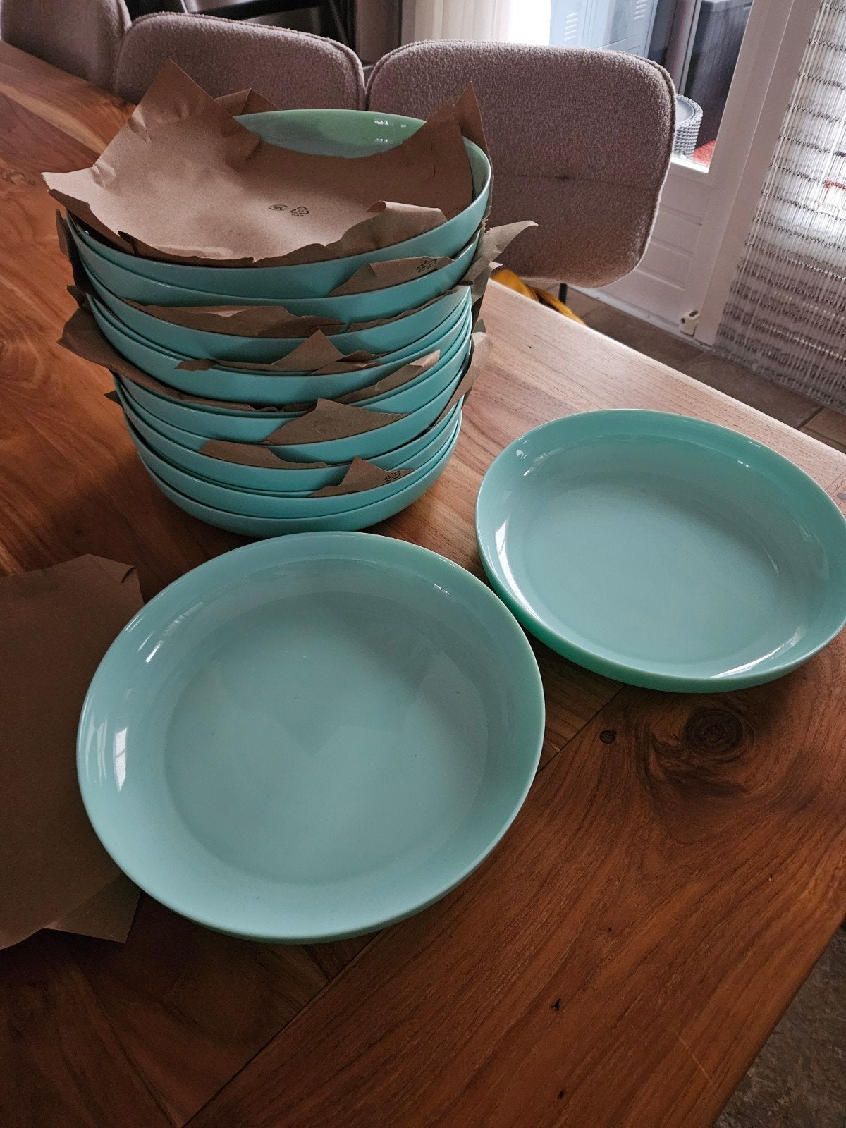 14 borden van de ikea, Ophalen, IKEA, Glas, Bord(en)