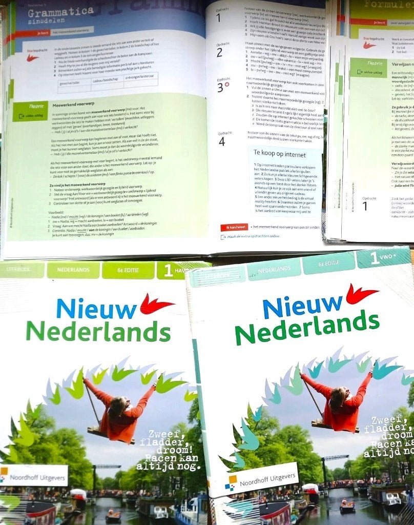 Nieuw Nederlands e6 VMBO/HAVO/VWO 123 Leerboeken +oefeningen, Gelezen, Verzenden, Noordhoff Uitgevers, Nederlands