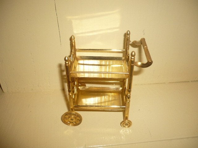 Mie18<> messing serveerwagen ( zonder inhoud ) rijd echt, Verzenden, Zo goed als nieuw, Poppenhuis