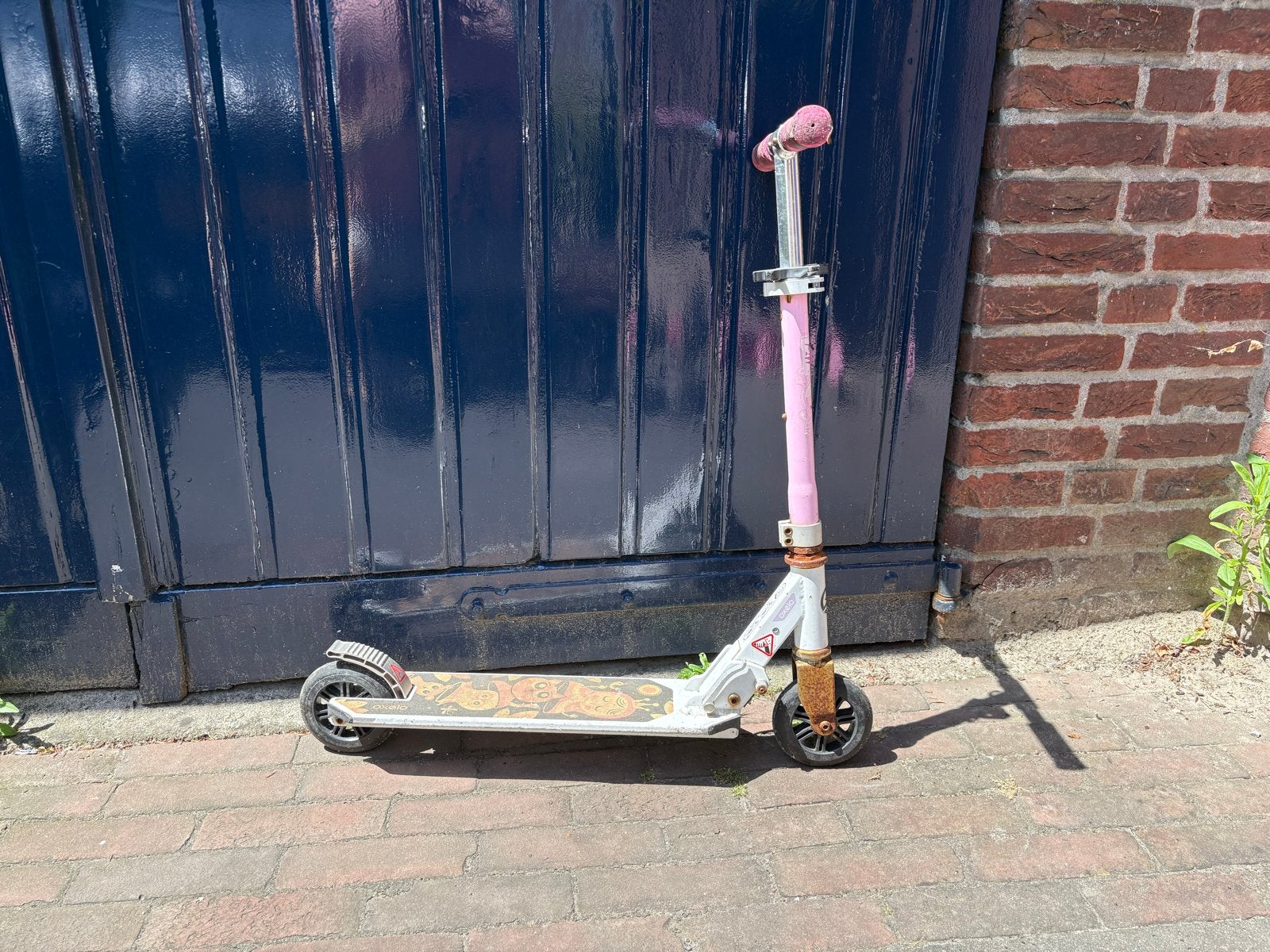 Oxelo step roze stang en handvaten - 70x73x12 cm, Fietsen en Brommers, Steps, Ophalen, Gebruikt, Gewone step