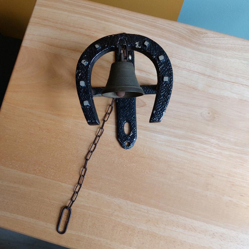 vintage deurbel in de vorm van een hoefijzer, Antiek en Kunst, Ophalen of Verzenden
