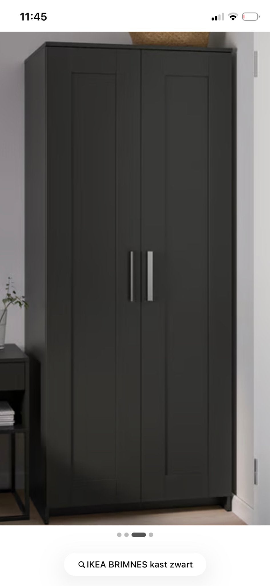 Zwarte IKEA Rakkestad  kleding kast - Zo goed als nieuw, Huis en Inrichting, Kasten | Kledingkasten, Ophalen, 50 tot 100 cm, Zo goed als nieuw