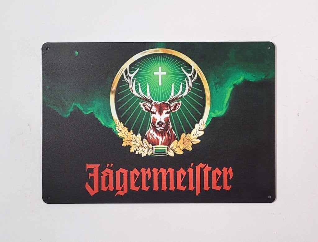 Jagermeister logo hert reclamebord van metaal wandbord deco, Reclamebord, Info@deconoord.nl, Deco Noord, Nieuw