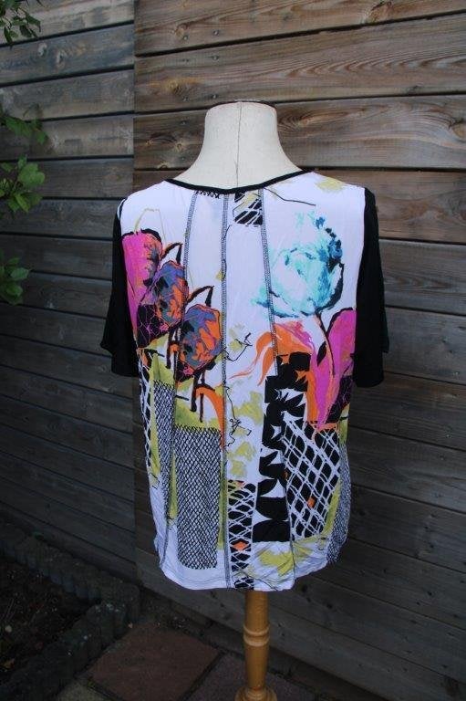 T-shirt zwart/ kleur Pause Cafe mt XL Vaste prijs, Zwart, Maat 46/48 (XL) of groter, Ophalen of Verzenden, Zo goed als nieuw