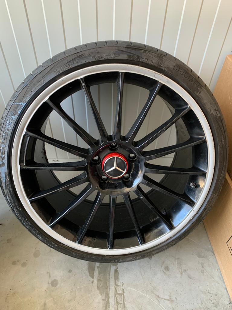 19 inch mercedes AMG velgen 5x112, Velg(en), 235 mm, Zomerbanden, Ophalen